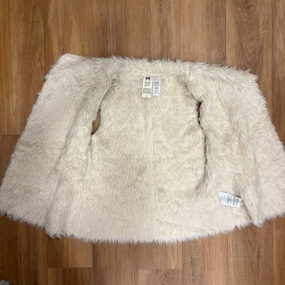 DEPT Boho Faux Fur Vest – Size Small | Tan Suede & Cream Sherpa Western Cowgirl - Picture 4 of 8